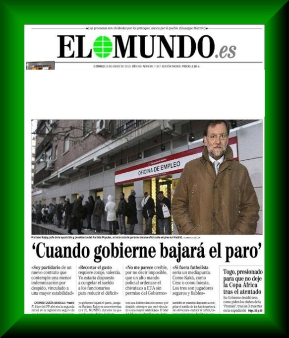 Rajoy cuando gobierne bajara el paro